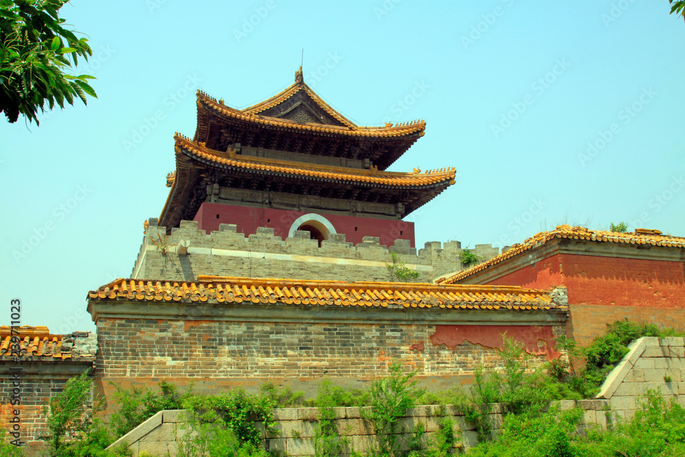ancient Chinese traditional architectural style landscape, China