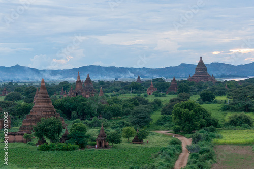 Beautiful of the Bagan Archaeological Zone, Burma. One of the main sites of Myanmar.