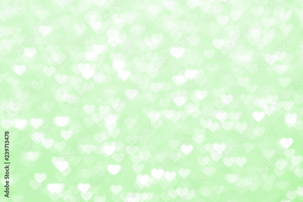 blur heart green background beautiful romantic, glitter bokeh lights