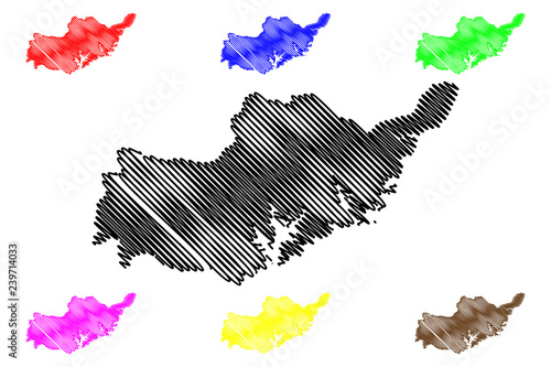 Adiyaman (Provinces of the Republic of Turkey) map vector illustration, scribble sketch Adiyaman ili map