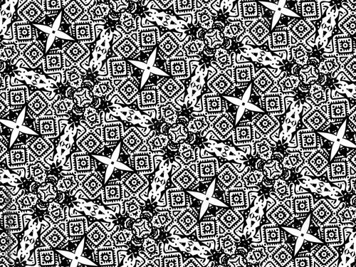 Black and white ornament.