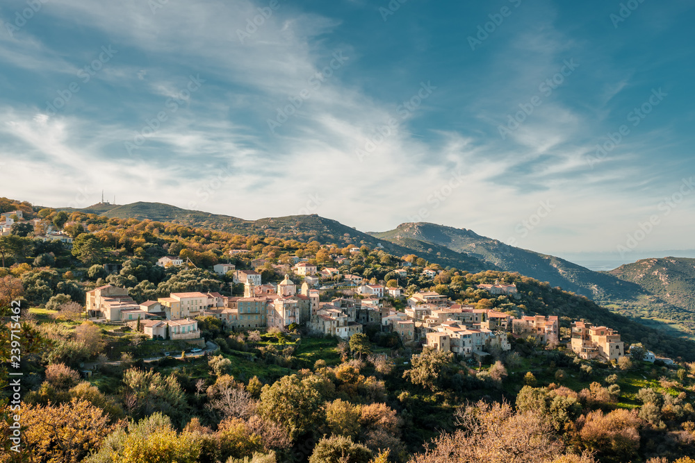 Cateri village in the Balagne region of Corsica