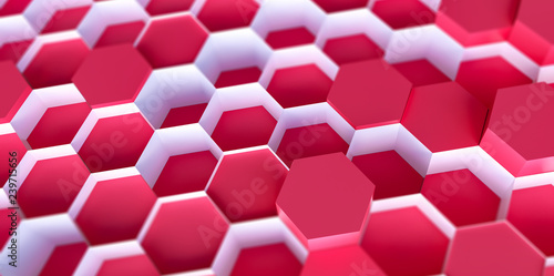 bright color technology hexagon pattern background