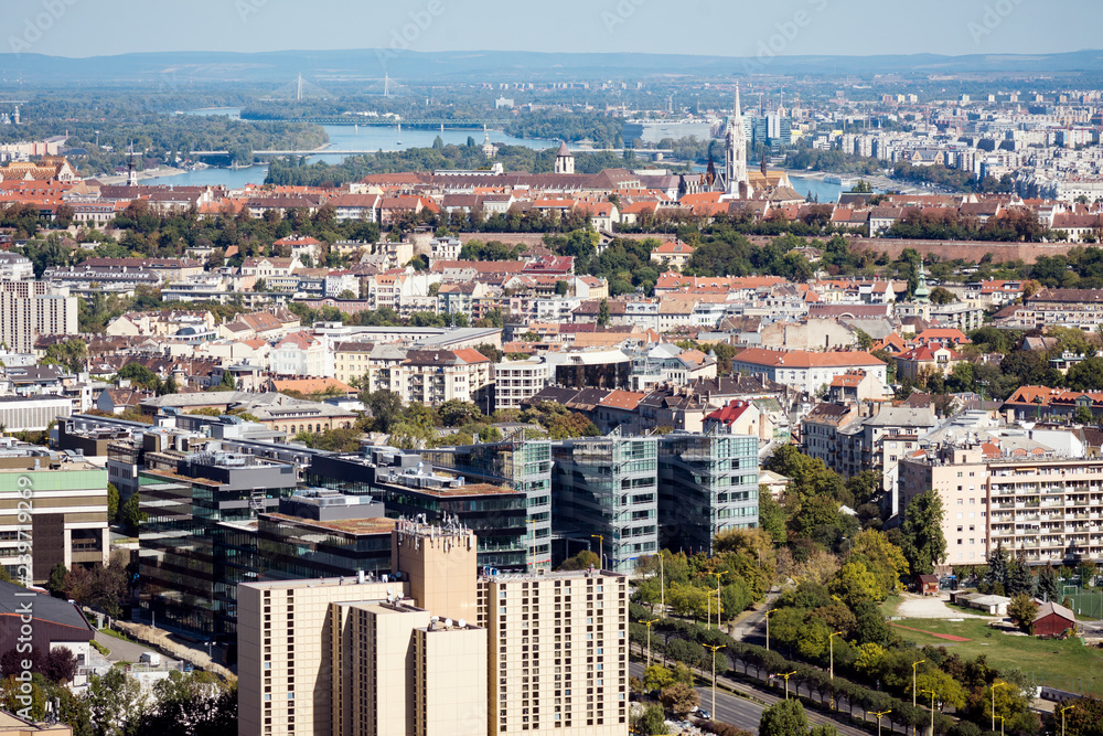 Fototapeta premium Budapest cityscape aerial view