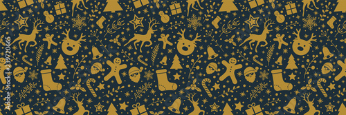 Christmas background with colourful ornaments. Vector.