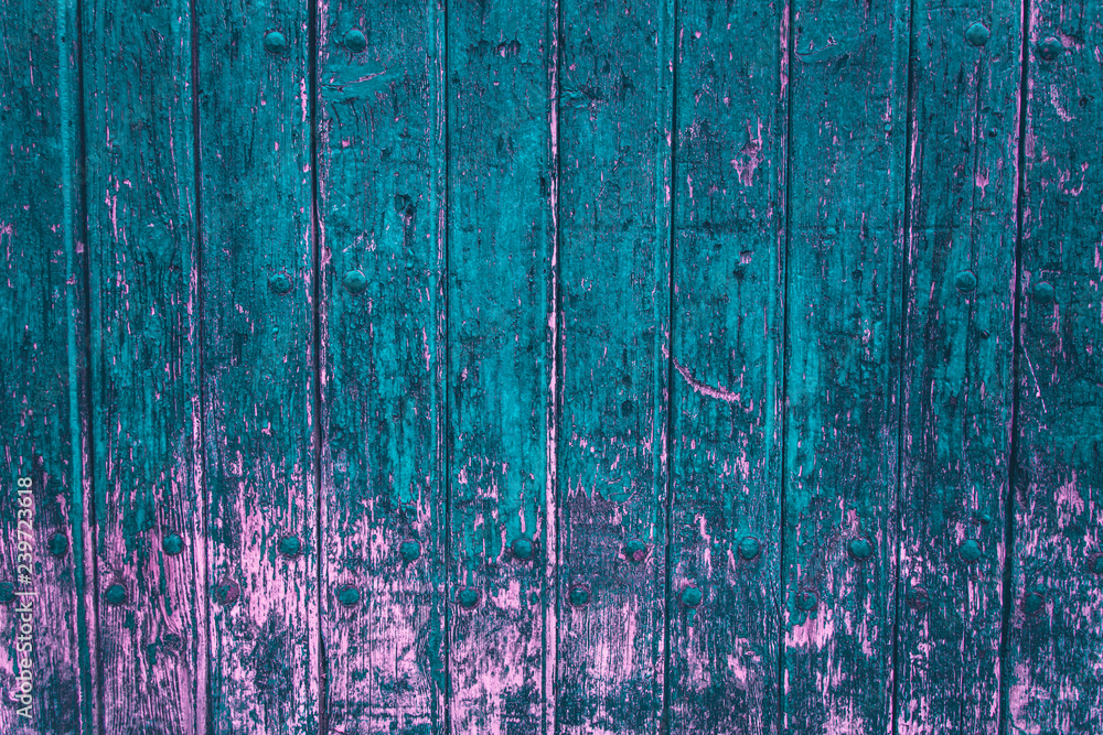 Wood texture. Holographic neon colors. Close-up of a wooden fence. Texture wood pattern. Shabby wood. Fantasy wallpaper. Wood texture. Holographic neon colors. Close-up of a wooden fence. Texture wood pattern. Shabby wood. Fantasy wallpaper.