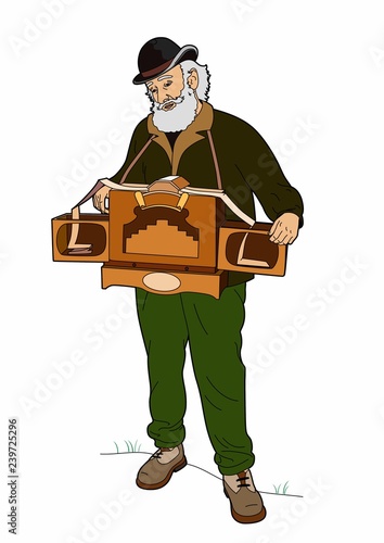 Valokuva Man with barrel organ