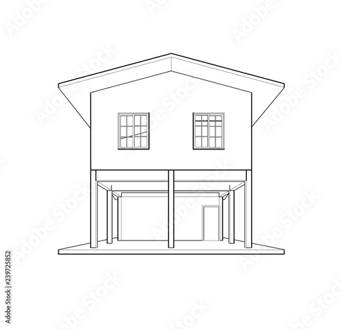 house isolated on white background