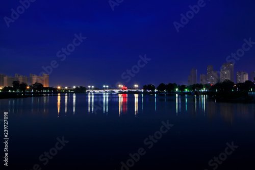 rivers natural scenery in the evening