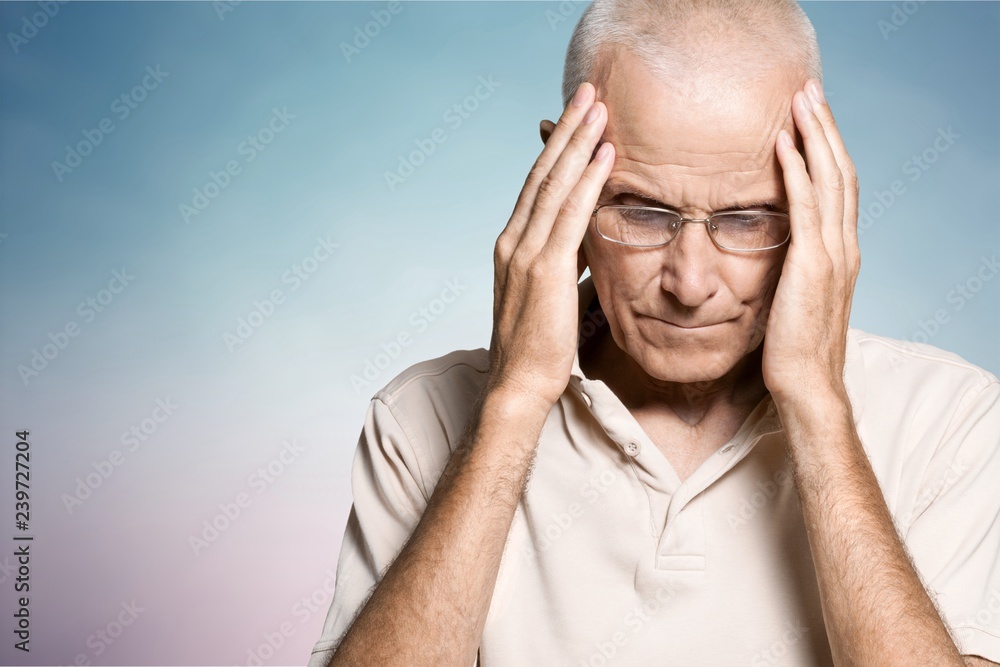 Seniors portrait of sad old caucasian man Seniors portrait of sad old caucasian man