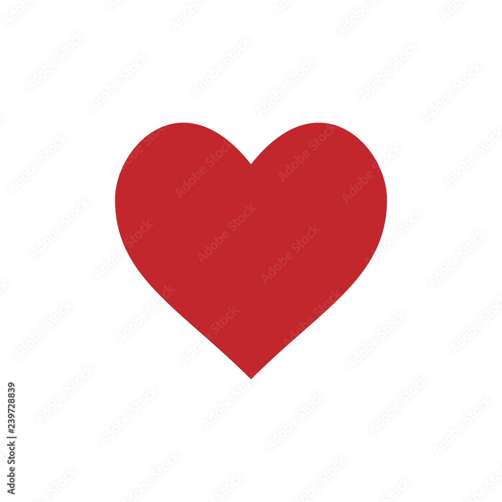 Heart icon love symbol. Vector illustration, flat design.