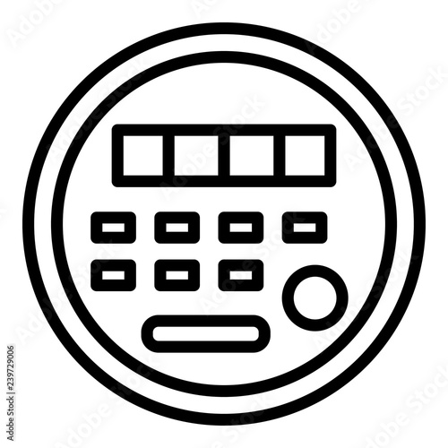 Electric energy meter icon. Outline electric energy meter vector icon for web design isolated on white background
