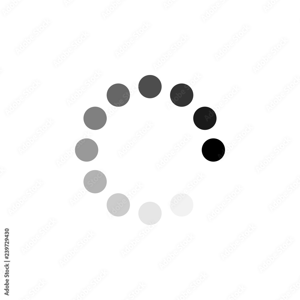 Loading circle icon. Vector illustration, flat design. Loading circle icon. Vector illustration, flat design.