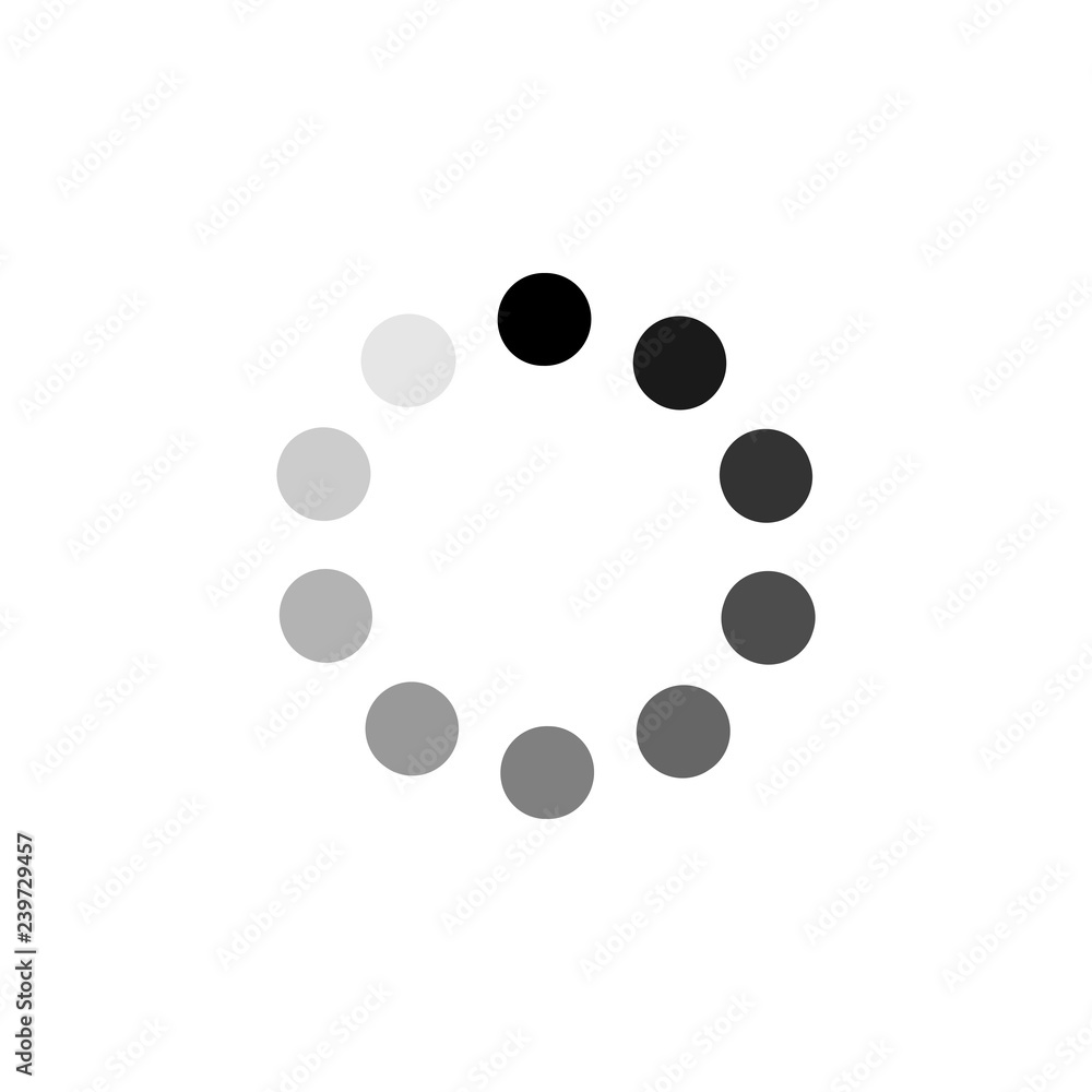 Loading circle icon. Vector illustration, flat design. Loading circle icon. Vector illustration, flat design.