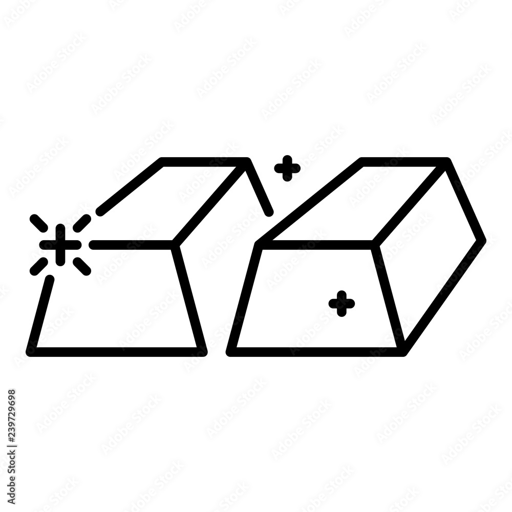 Ingot icon. Outline ingot vector icon for web design isolated on white background Ingot icon. Outline ingot vector icon for web design isolated on white background