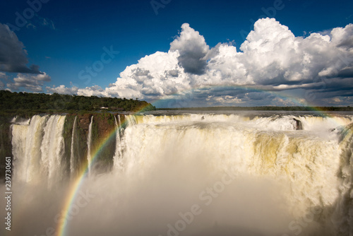 Devil's Throat Site at Iguazu Falls, Which is One of the Seven New Wonders of Nature, Located in Argentina and Brazil