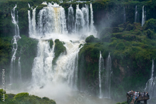 Iguazu Falls, One of the New Seven Wonders of Nature, in Brazil and Argentina