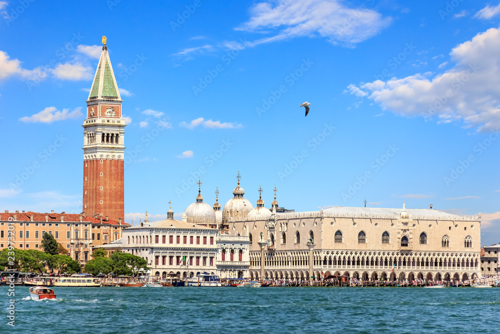 Doge's Palace and St Mark's Square, view from the sea, Venice, I