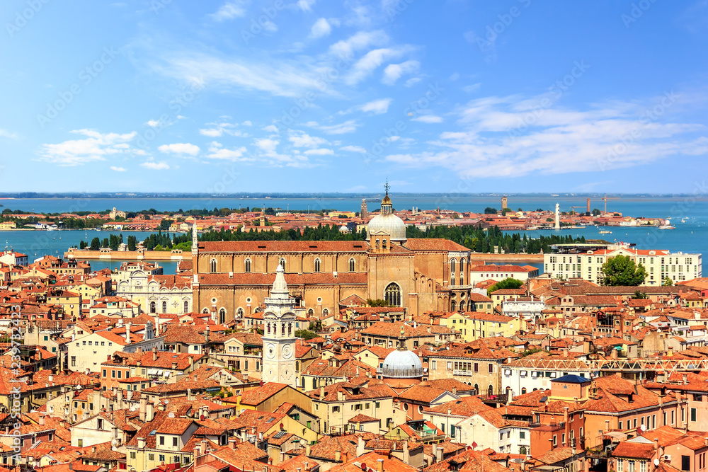 Basilicas and roofs of Venice, view from the San Marco Campanile