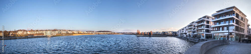 dortmund germany phoenixsee lake high definition panorama