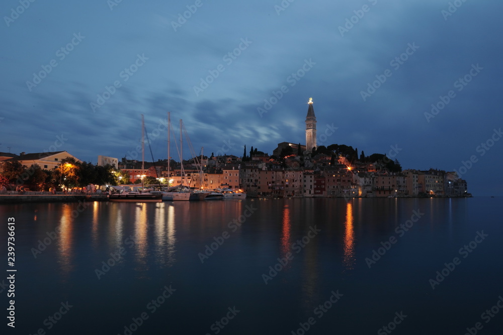 night view of the city in Croatia