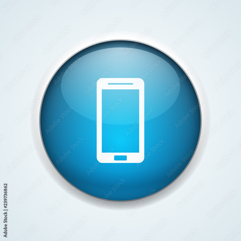 Mobile Phone button illustration Mobile Phone button illustration