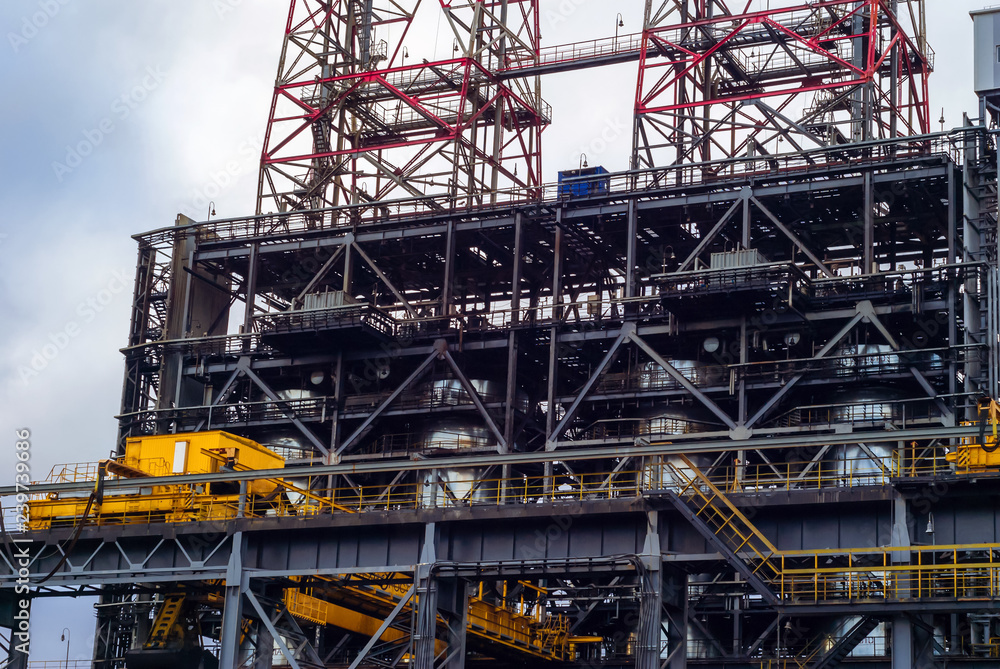 industrial background with huge structures industrial background with huge structures