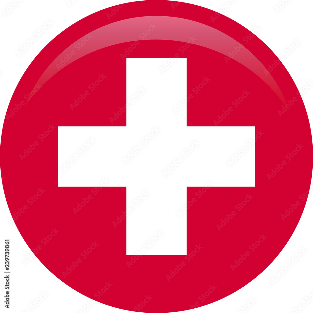 Flag of Switzerland White cross marks the middle of the banner. Flag of Switzerland White cross marks the middle of the banner.