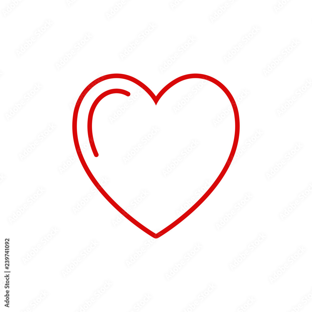 Heart linear vector icon, love symbol, Heart linear vector icon, love symbol,