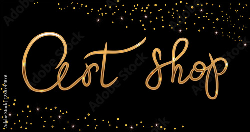 Logo Fashion studio. Custom handmade calligraphy, Vector brush lettering for fashion salon.