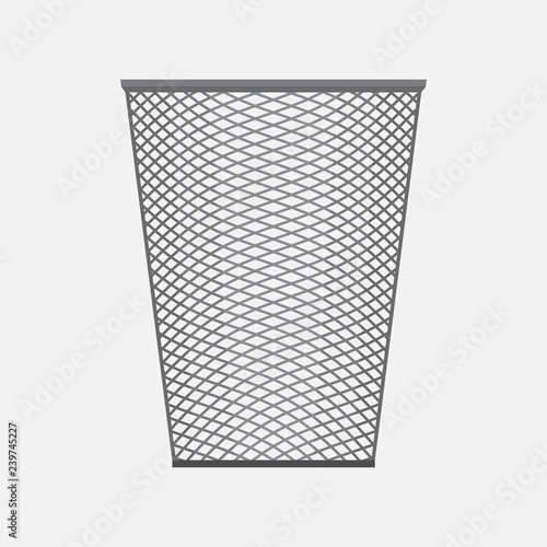 empty basket, office accessories, metal mesh