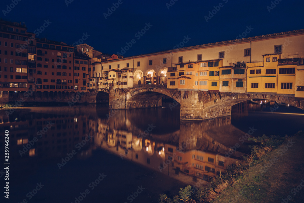 Ponte Vecchio Bridge in Florence, Tuscany, Italy, Europe.