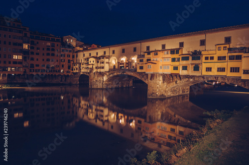 Ponte Vecchio Bridge in Florence  Tuscany  Italy  Europe.