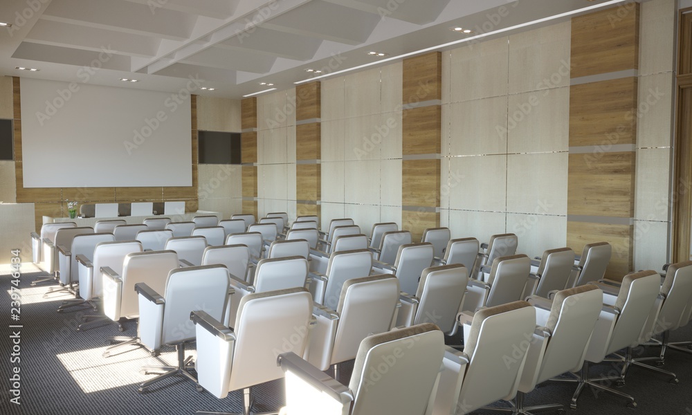Fototapeta premium conference room, meeting room, interior visualization, 3D illustration