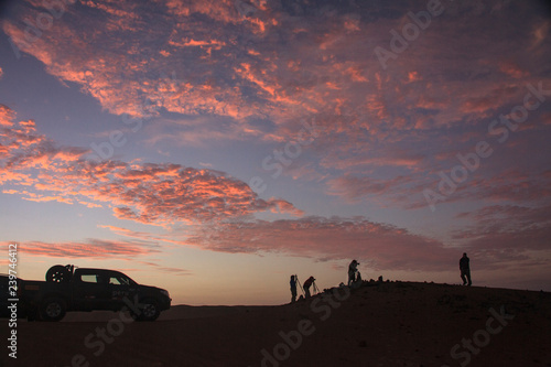 The desert in Paracas in Peru. Sun sea and sand