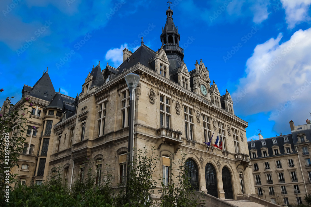 The town hall of Vincennes city, the east of Paris, France.