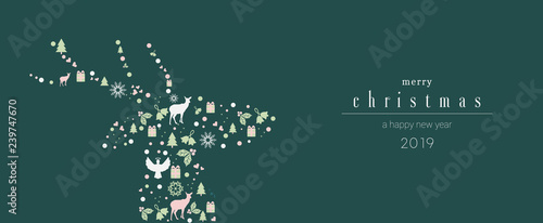 Merry Christmas Reindeer - Banner