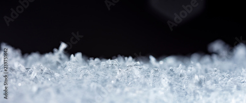 crystals of snow, ice