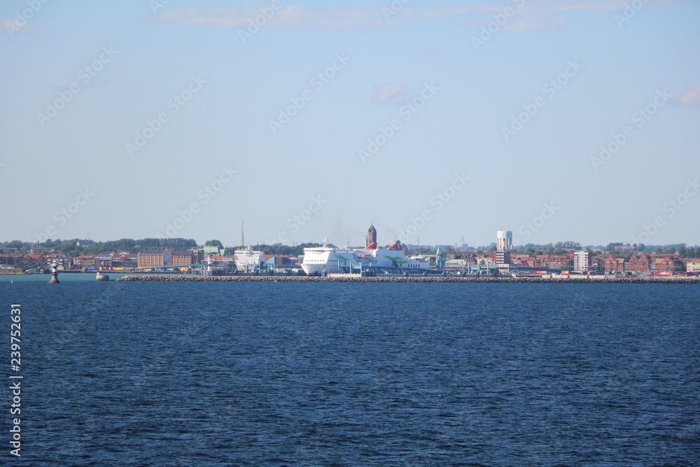 View from the ferry to Trelleborg, Baltic Sea Sweden