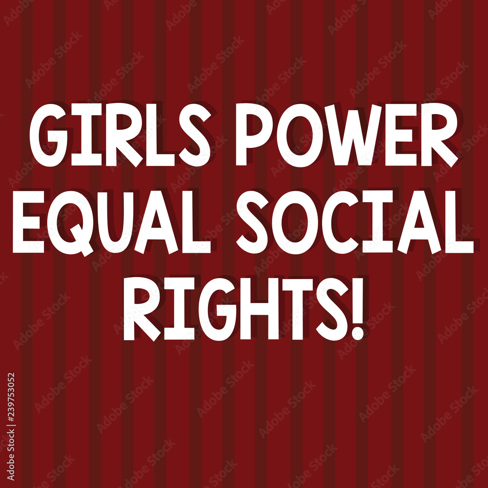 Text sign showing Girls Power Equal Social Rights. Conceptual photo Feminism men and women gender equality Seamless Vertical Straight Lines Two Tone Stripes in Blank Square photo Text sign showing Girls Power Equal Social Rights. Conceptual photo Feminism men and women gender equality Seamless Vertical Straight Lines Two Tone Stripes in Blank Square photo