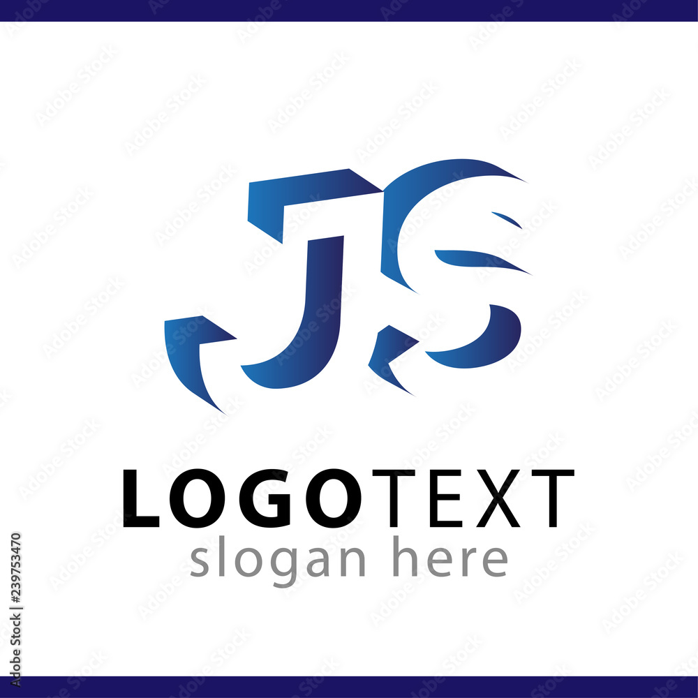 JS initial letter with negative space logo icon vector template JS initial letter with negative space logo icon vector template