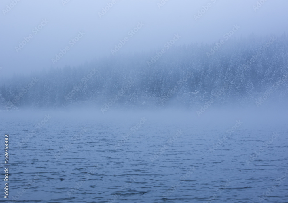 Frosty morning at a lake Frosty morning at a lake