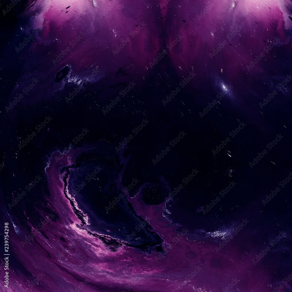 Fototapeta premium Abstract watercolor background in fantasy colors. Graphic liquid painting cosmic art. Fashion pattern for design. Fractal artwork. 