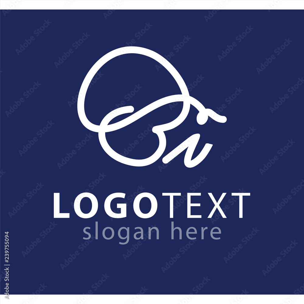 bi initial letter logo vector template