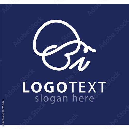bi initial letter logo vector template