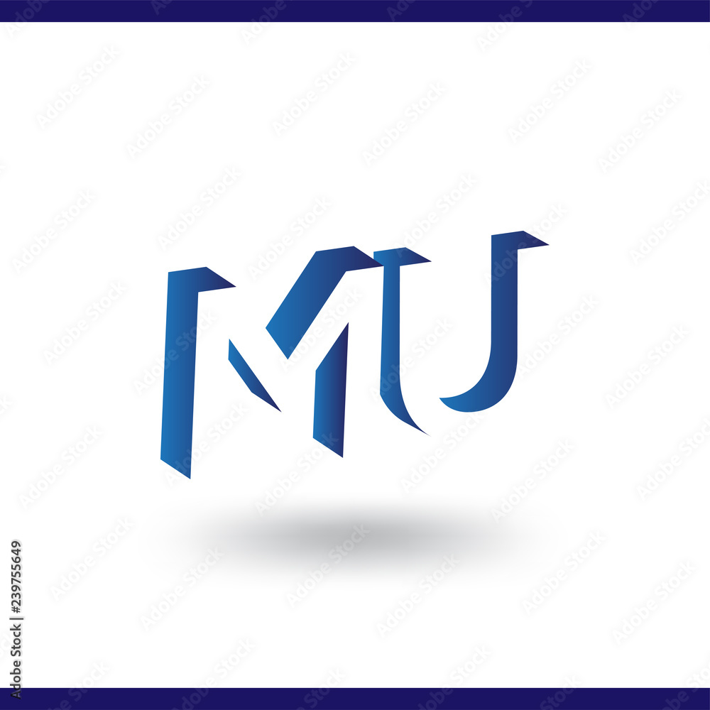 MU initial letter with negative space logo icon vector template MU initial letter with negative space logo icon vector template