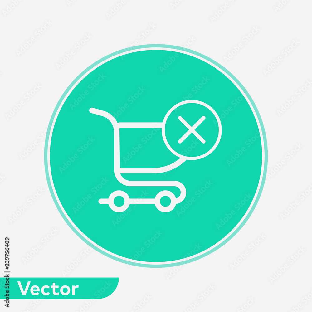 Shopping cart vector icon sign symbol Shopping cart vector icon sign symbol