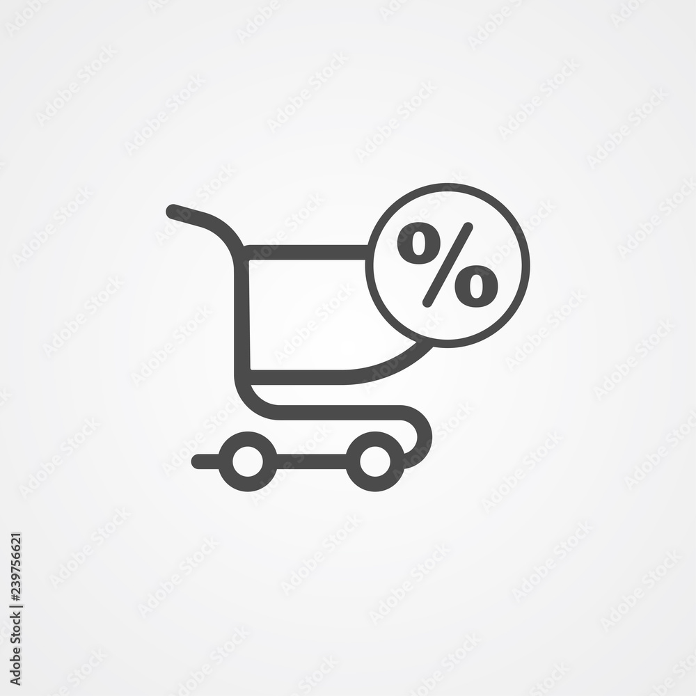Shopping cart vector icon sign symbol Shopping cart vector icon sign symbol