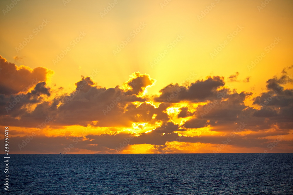 Beautiful Sunset Over the Sea