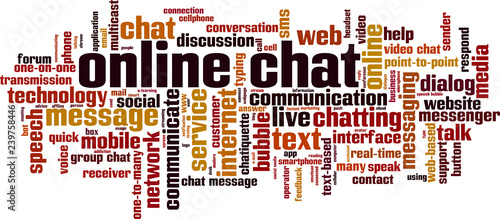 Online chat word cloud